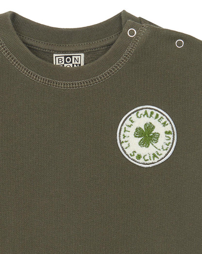 Sweat Badge Green Baby In 100% organic cotton