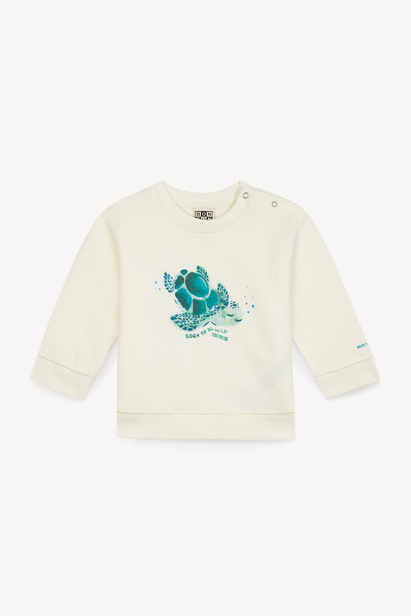 Sweatshirt - Smily ecru Baby organic cotton