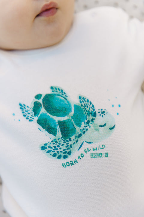 Sweatshirt - Smily ecru Baby organic cotton - Image principale