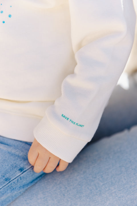 Sweatshirt - Smily ecru Baby organic cotton - Image principale