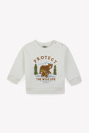 Sweatshirt - Smily Bonton cream Illustration bear