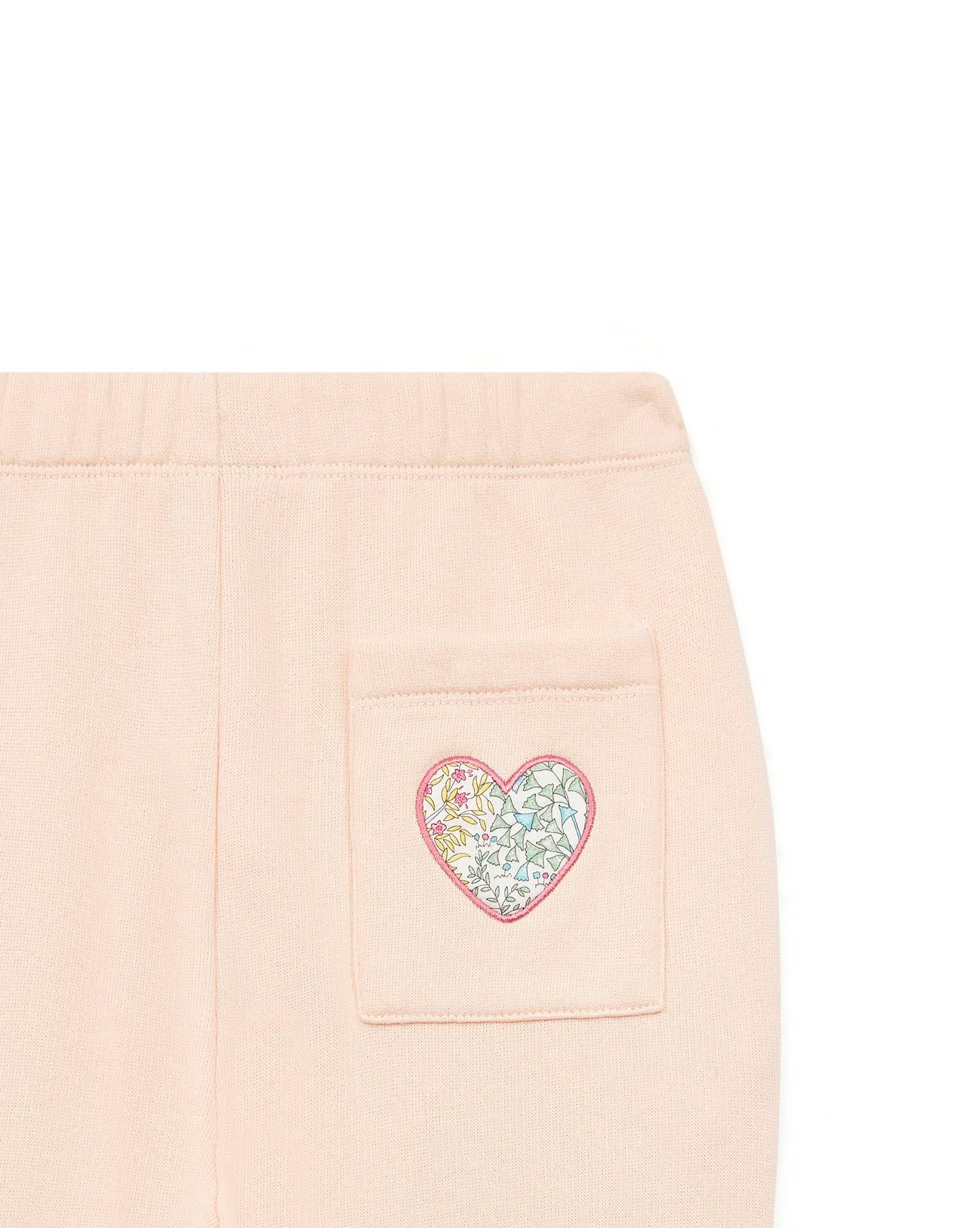 Pantalon jogging Liberty rose en 100% coton biologique