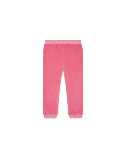 Trousers Jogging Pink in Velvet