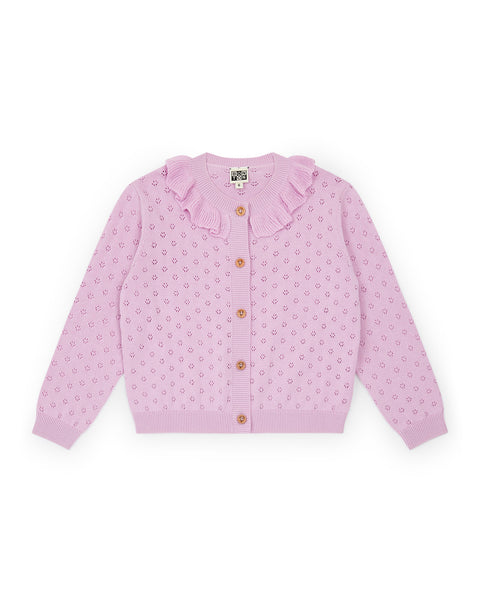 Cardigan - Corole Lila Cotton Knitwearopenwork - Image principale
