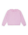 Cardigan - Corole lila coton maille ajourée