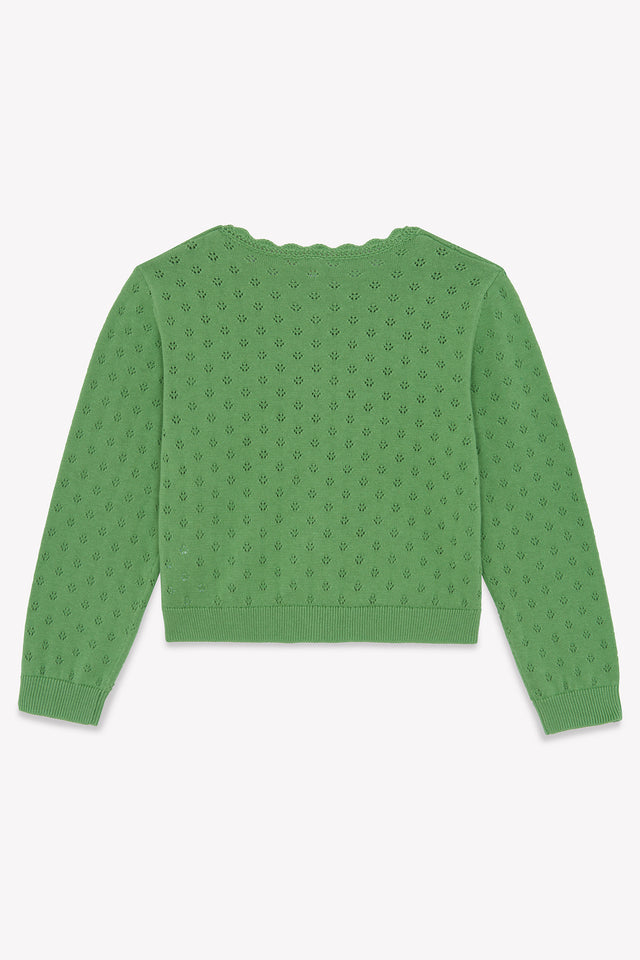 Cardigan - Lou Green cotton Knitwearopenwork - Image alternative