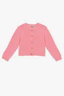 Cardigan - Lou Pink cotton Knitwearopenwork