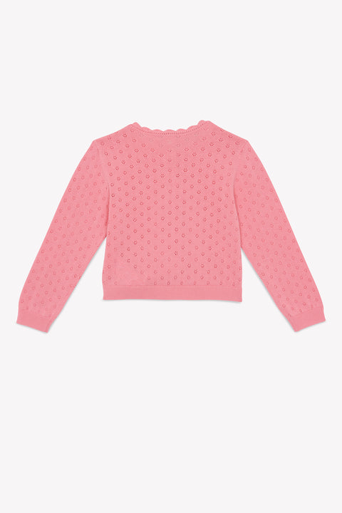 Cardigan - Lou Pink cotton Knitwearopenwork - Image principale