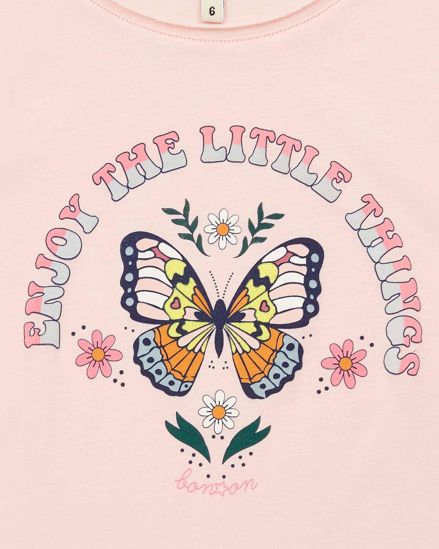 T -shirt - Butterfly Pink In 100% organic cotton