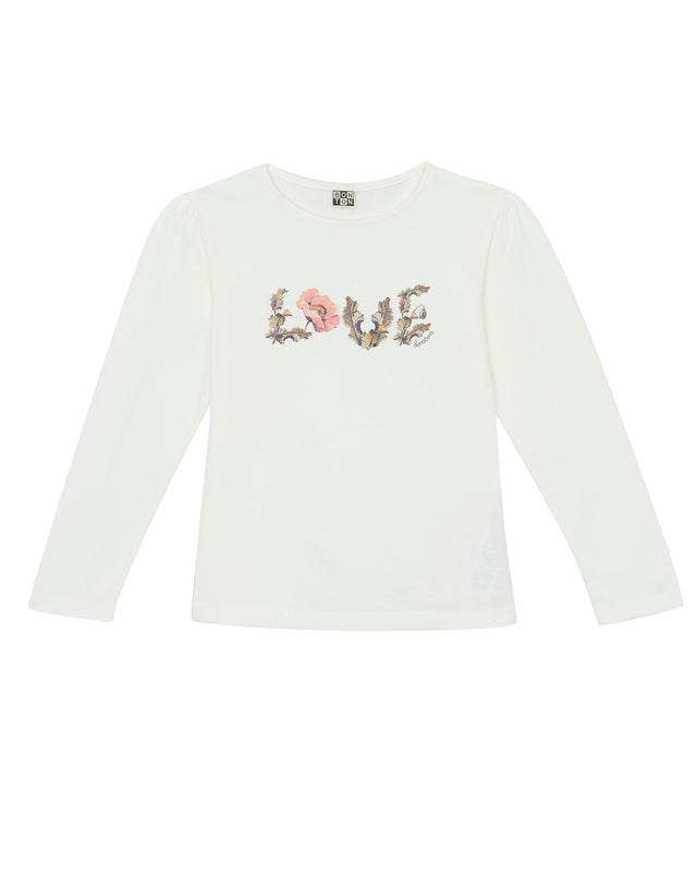 T-shirt - Love beige en 100% coton - Image principale