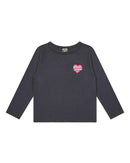 T-shirt - Badge gris en 100% coton biologique certifié GOTS