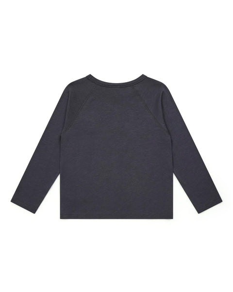 T-shirt - Badge gris en 100% coton biologique certifié GOTS - Image principale