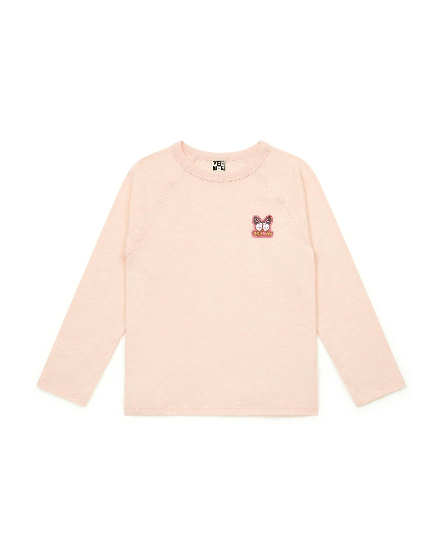 T -shirt - Badge Pink in 100% organic cotton certified GOTS