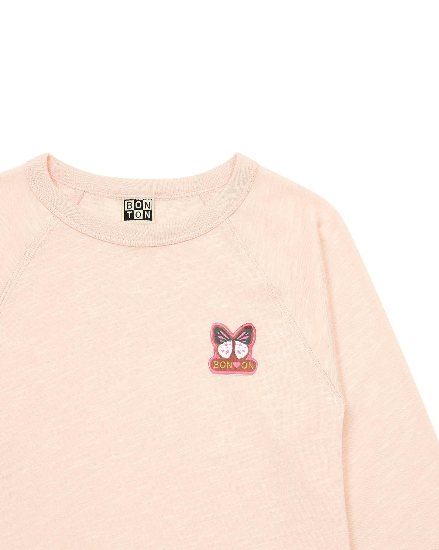 T -shirt - Badge Pink in 100% organic cotton certified GOTS