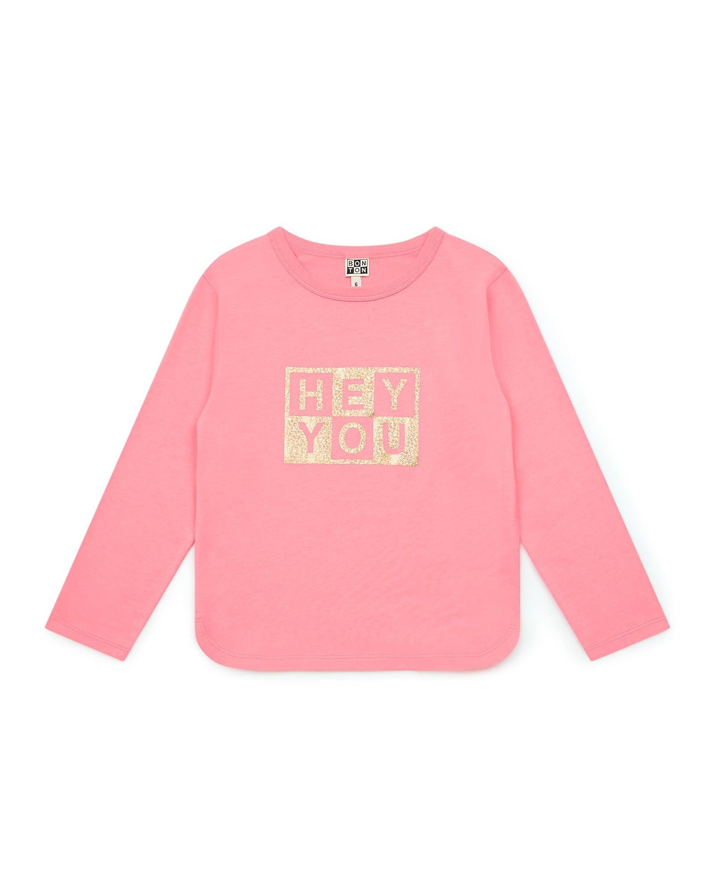 T -shirt - Heyyou Pink In GOTS certified organic cotton