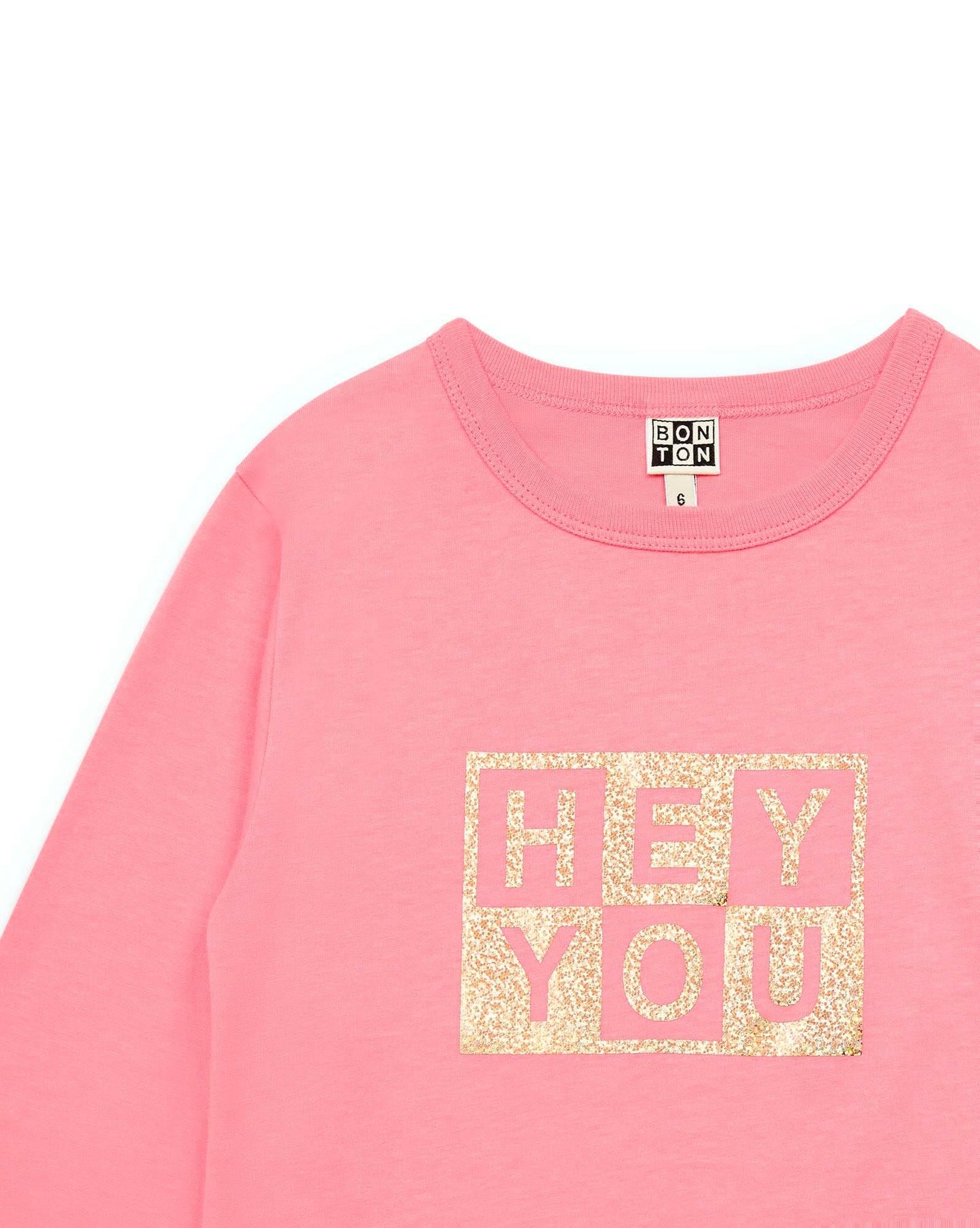 T -shirt - Heyyou Pink In GOTS certified organic cotton