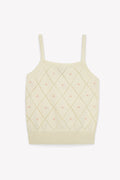 Tank top - Lilli ecru fancy cotton