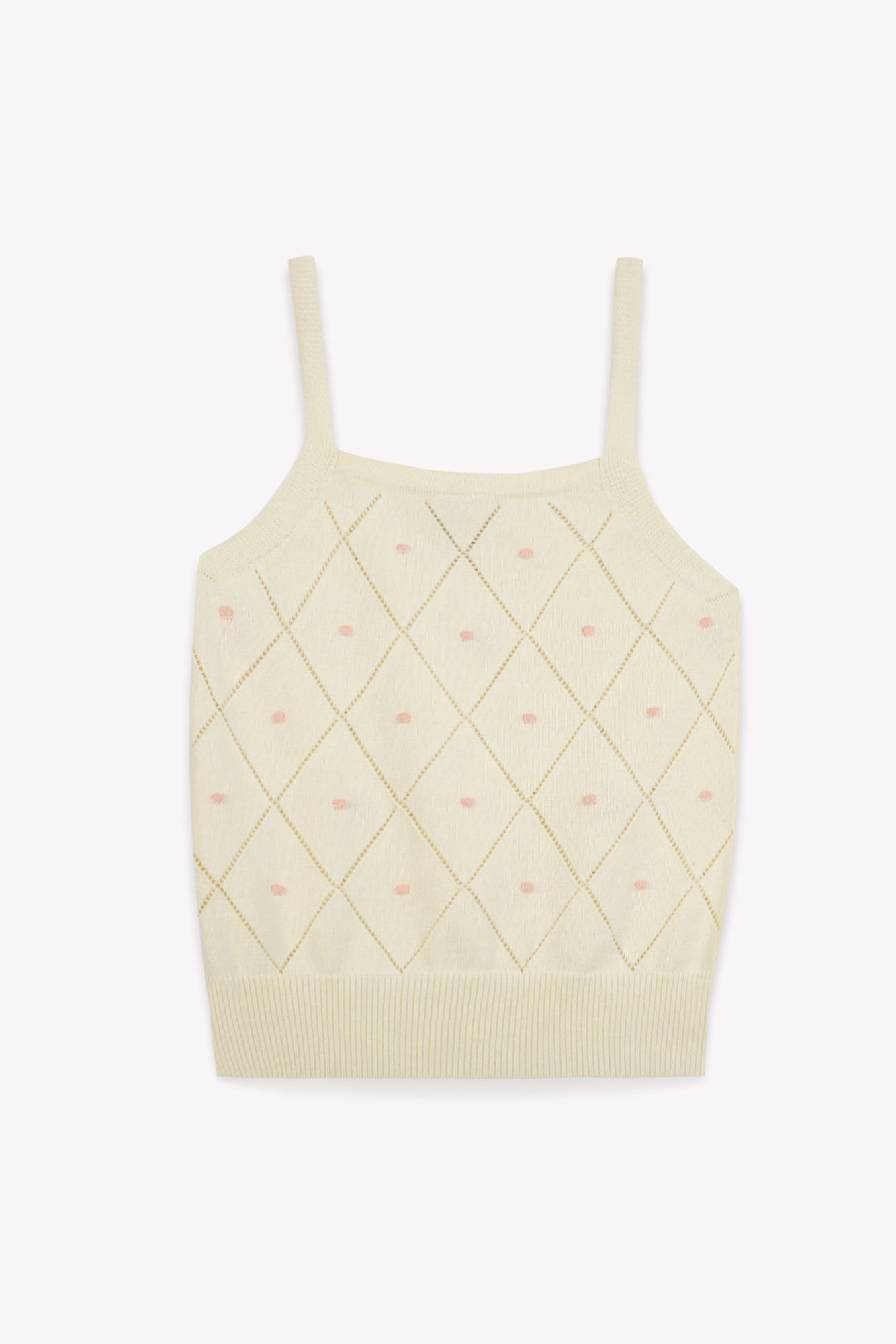 Tank top - Lilli ecru fancy cotton