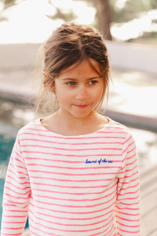 T-shirt - Navy Pink marinous cotton - Image principale