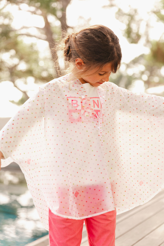 Rain cape - Pink technical PrintE Multi - Image alternative