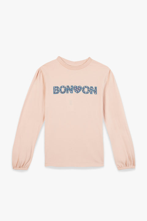 T-shirt - Titty rose clair bonton - Image principale