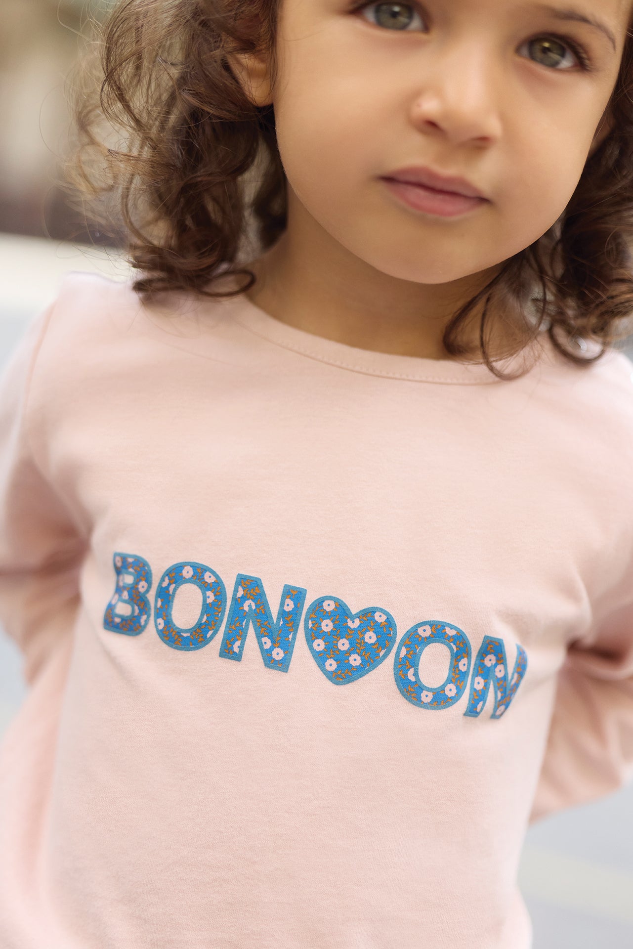 T-shirt - Taxi rose clair bonton liberty