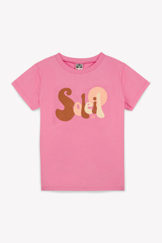 T-shirt - Tubo Pink cotton Print sun - Image principale