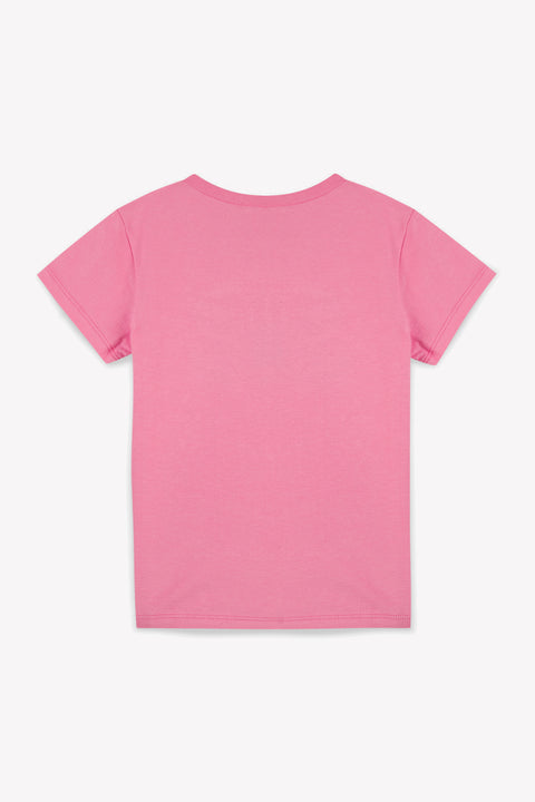 T-shirt - Tubo Pink cotton Print sun - Image principale