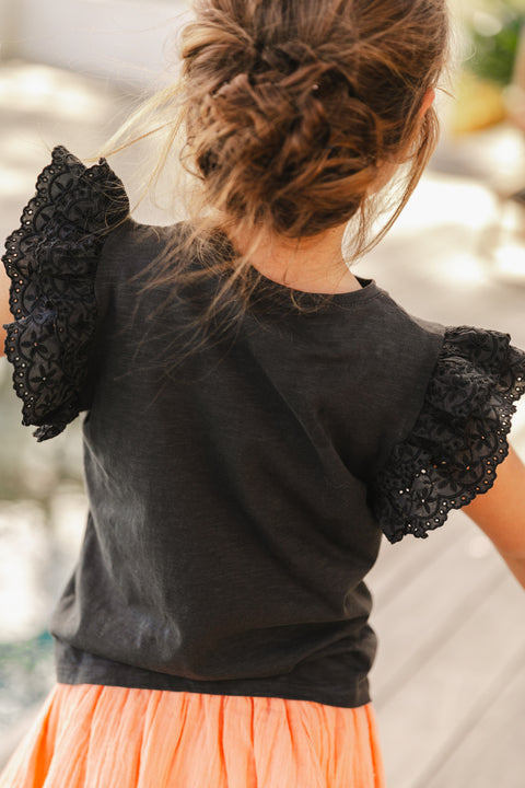 T-shirt - Tulip gris coton organique - Image principale