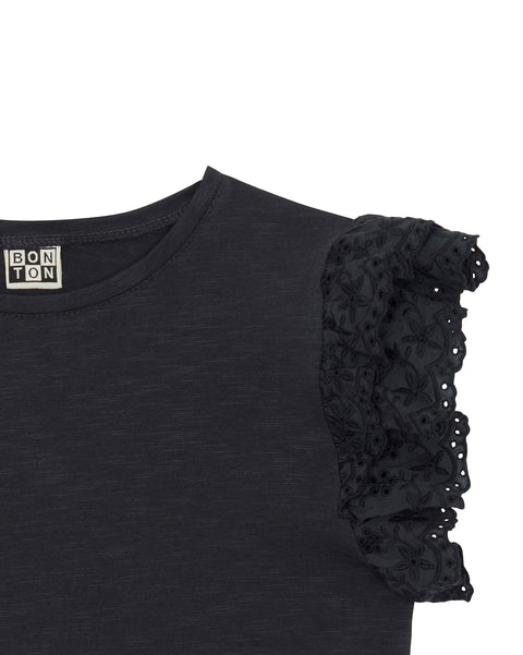 T-shirt - Tulip gris coton organique - Image principale
