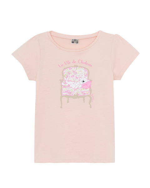 T-shirt - thyme Pink organic cotton - Image principale