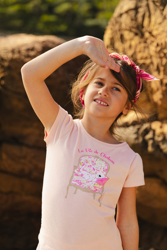 T-shirt - thyme Pink organic cotton - Image principale