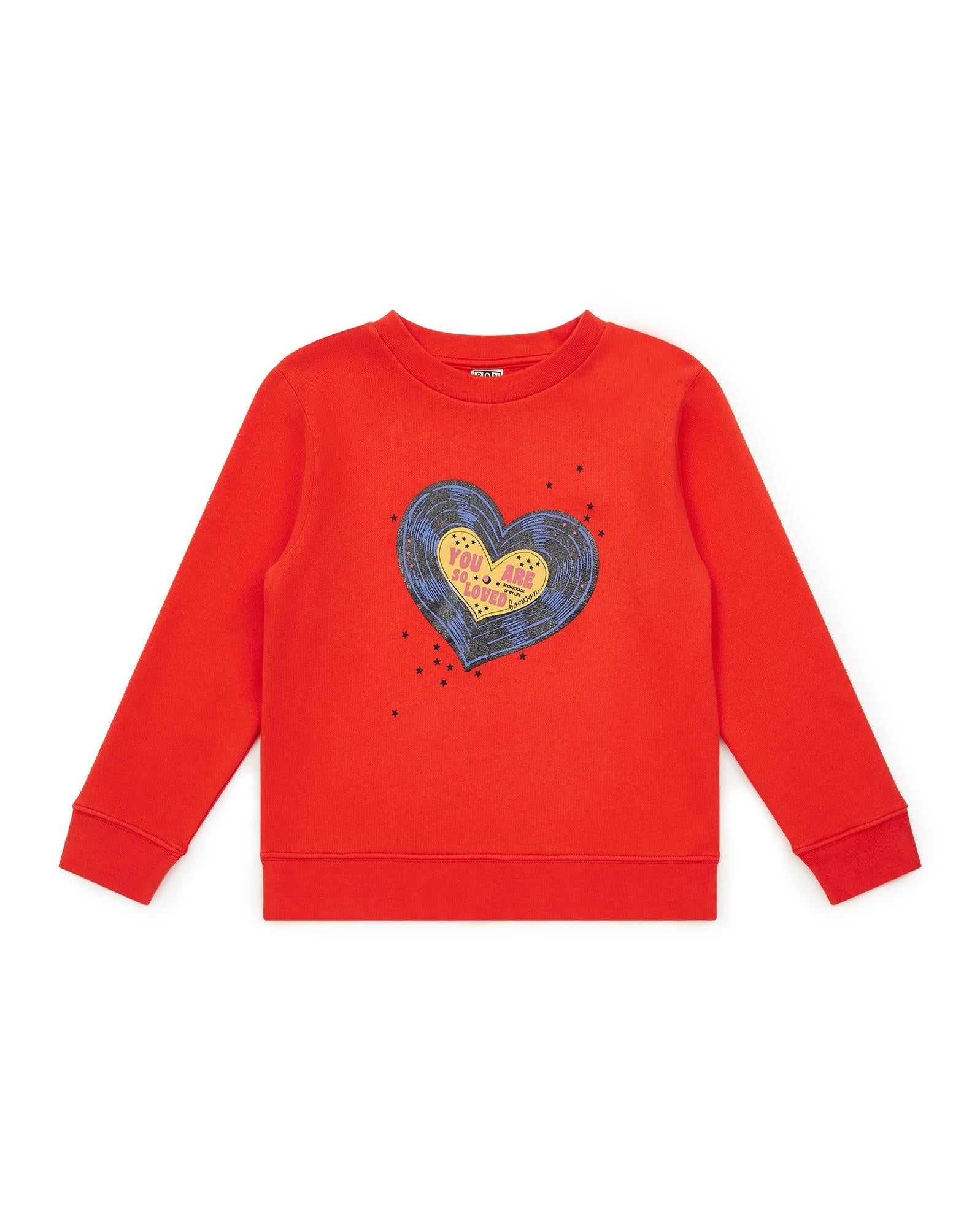 Sweat Disque rose en coton biologique