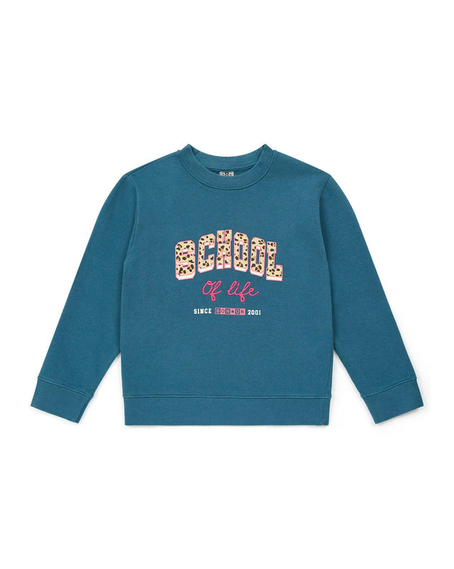 Sweatshirt - School Blue in 100% cotton - Image principale
