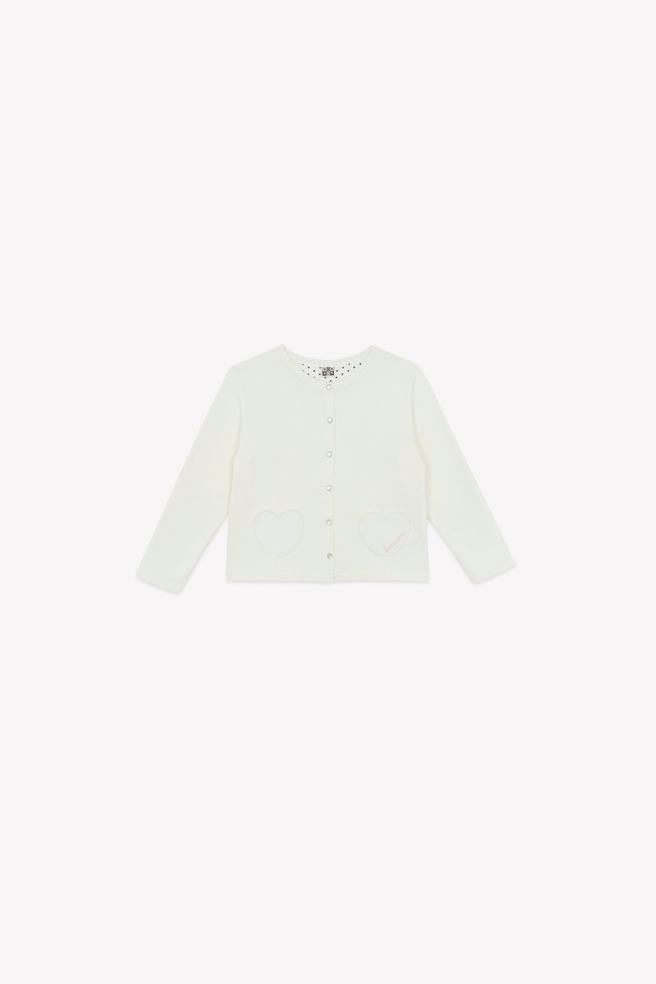 Cardigan - Soeur écru molleton de coton organique