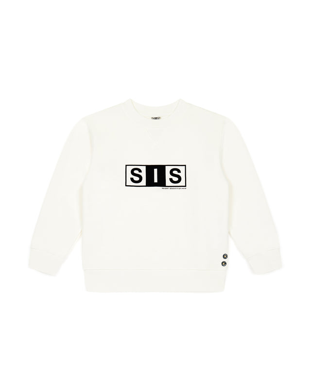 Sweatshirt - smile sis ecru cotton bonton + ron dorff - Image principale