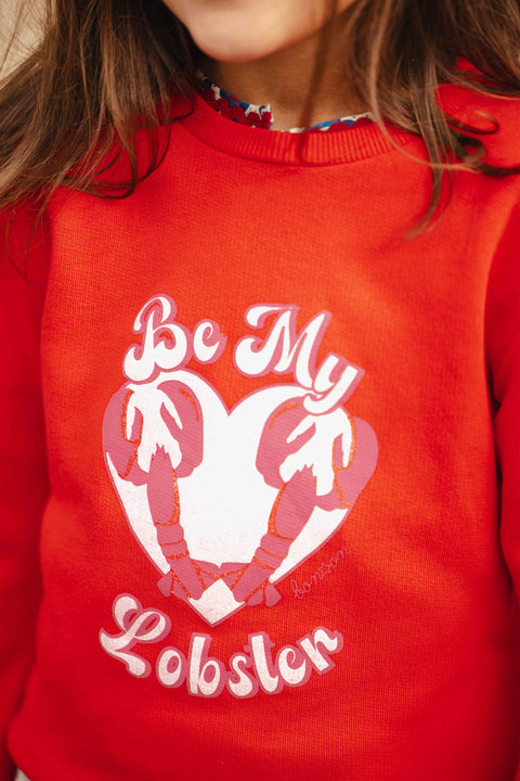 Sweatshirt - Smack Red Fleece Print lobster - Image principale