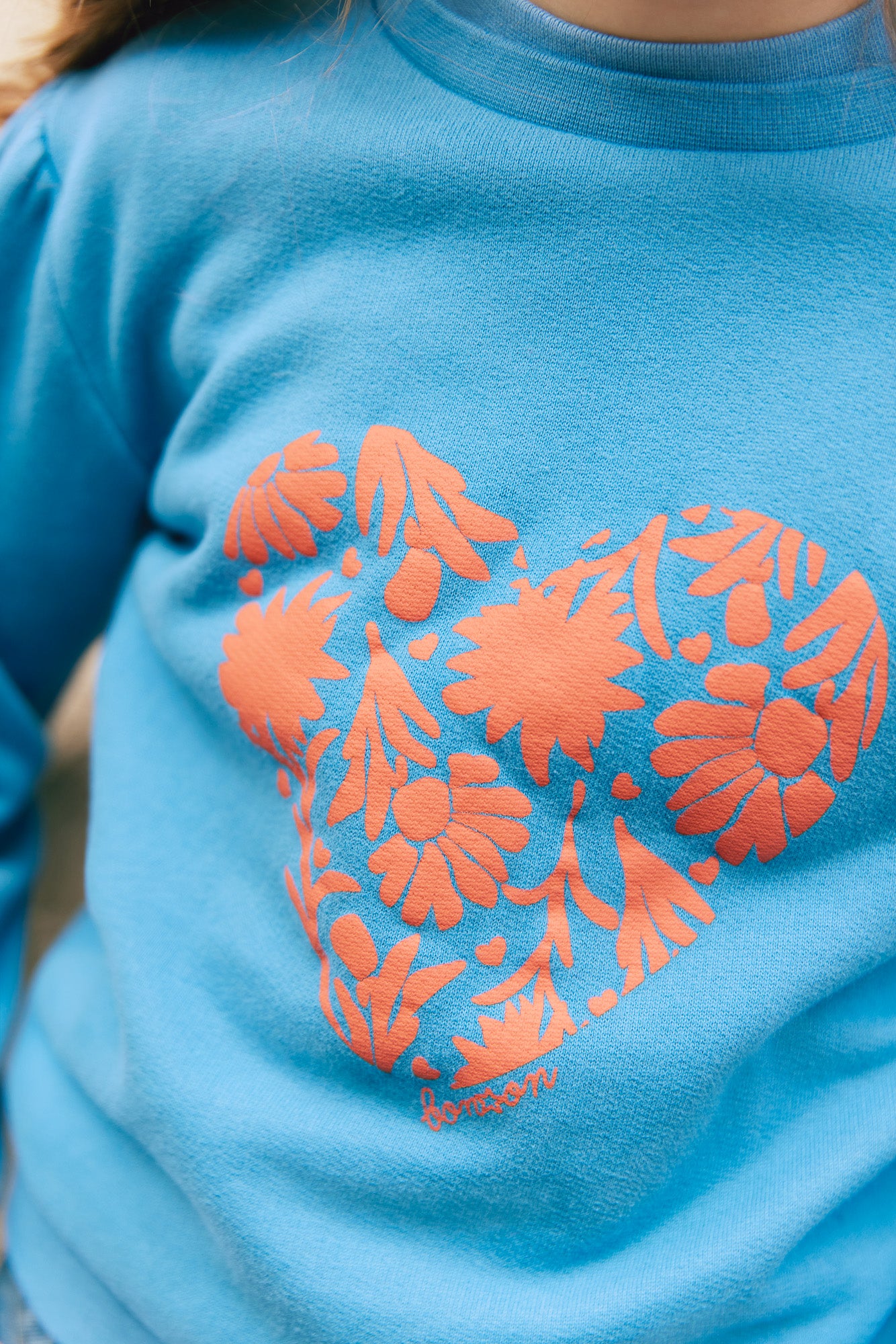 Sweatshirt - Smack Heart pattern Edelweiss