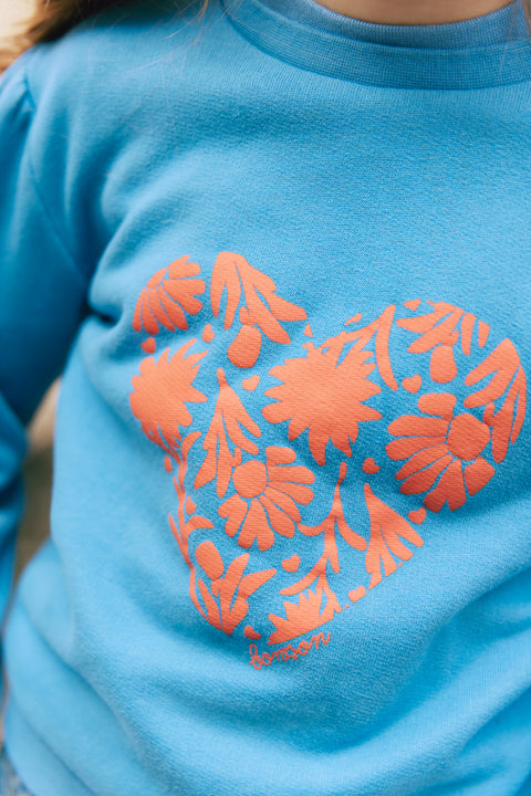 Sweatshirt - Smack Heart pattern Edelweiss - Image principale