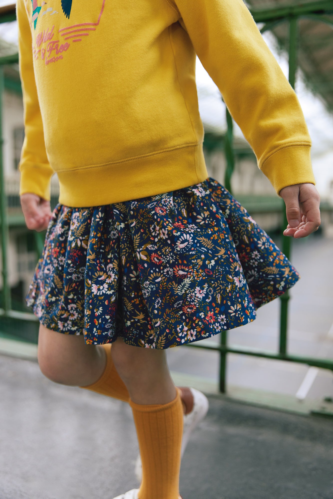 Skirt - Fleuri raspberry