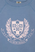 Sweat - Star bleu molleton coton organique