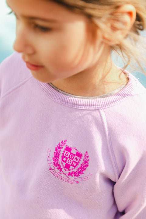 Sweatshirt - Smart Lila Fleece organic cotton - Image principale