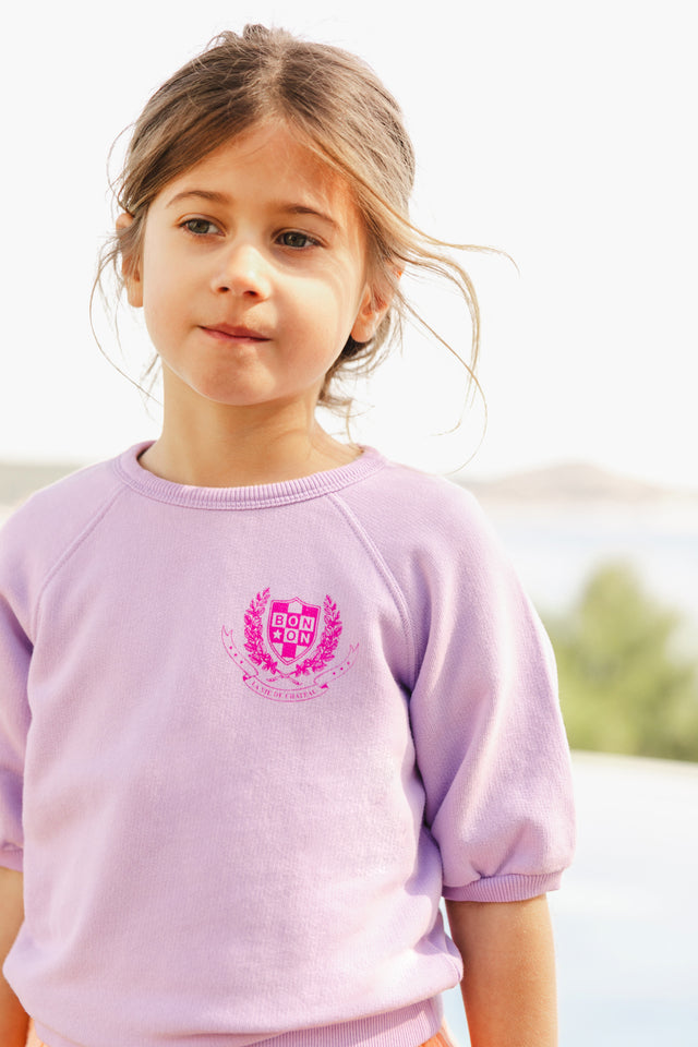 Sweatshirt - Smart Lila Fleece organic cotton - Image principale