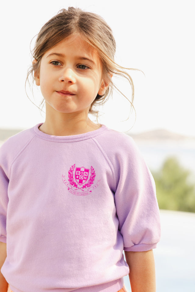 Sweat - Smart lila molleton coton organique - Image principale