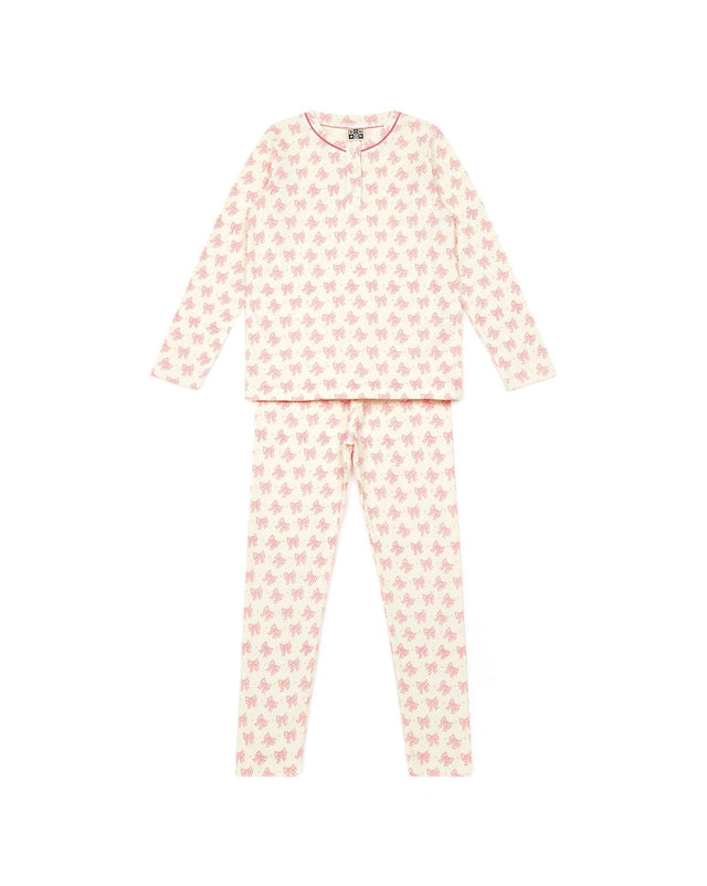 Pajamas - 2 rooms Pink biological cotton - Image principale