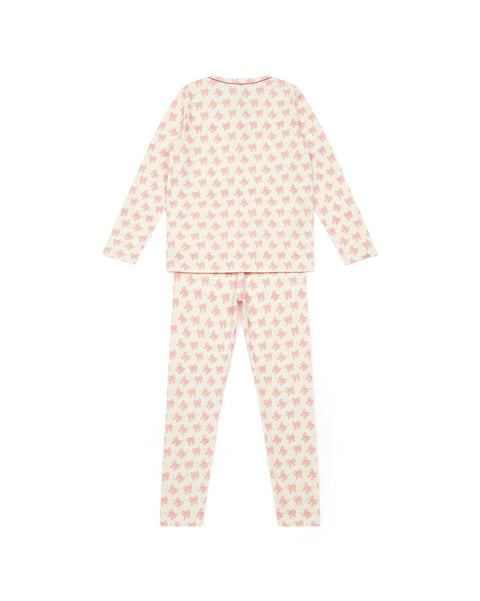 Pajamas - 2 rooms Pink biological cotton - Image principale