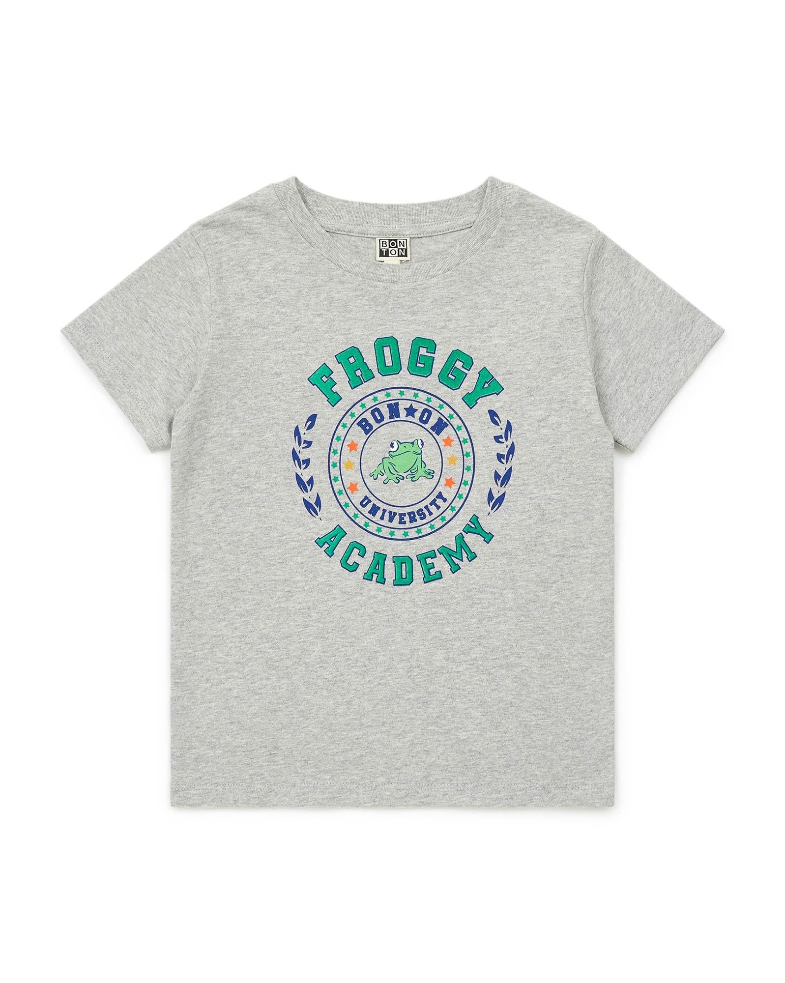 T-shirt MC Froggy gris en 100% coton