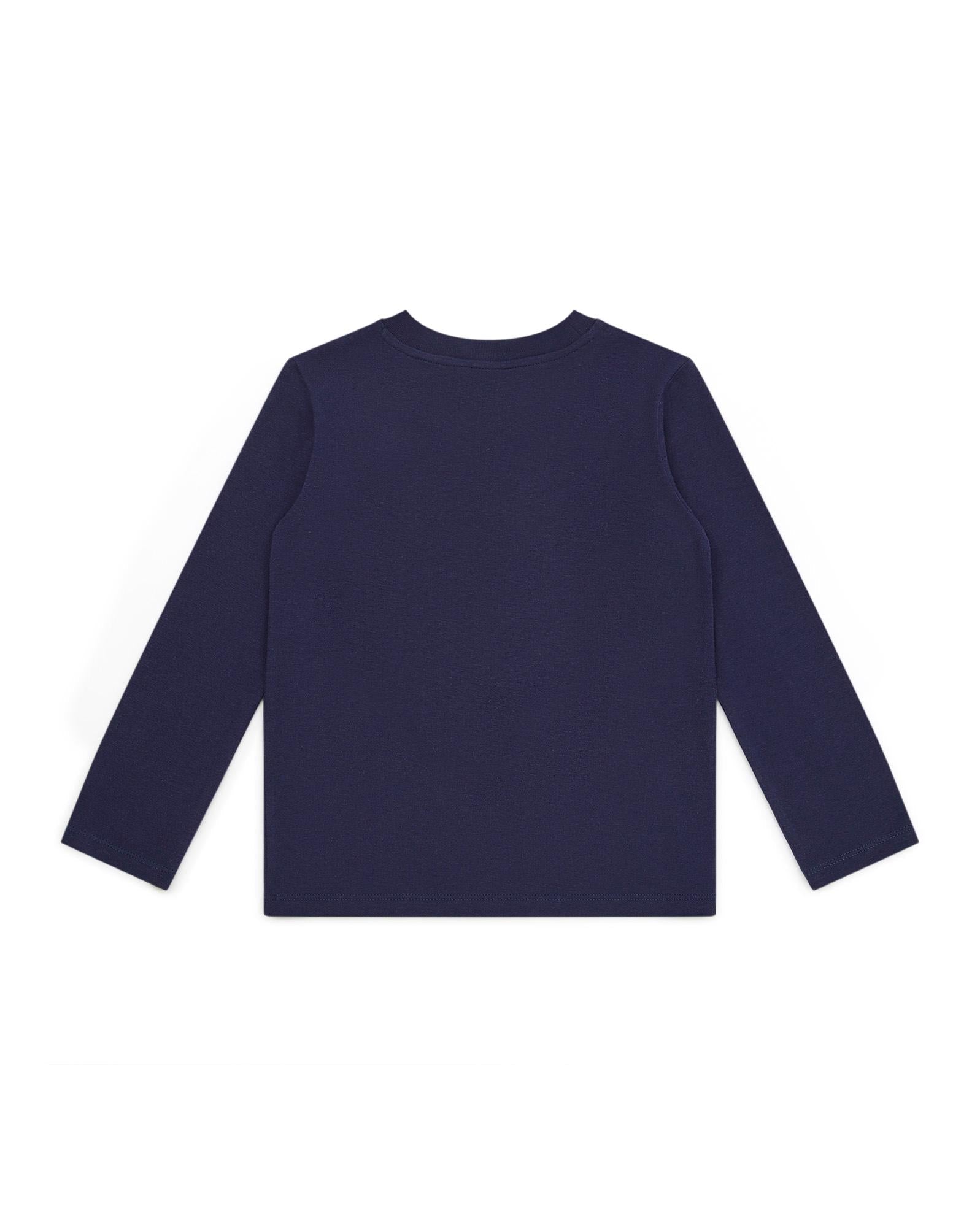 T-shirt ML Fox bleu en 100% coton biologique