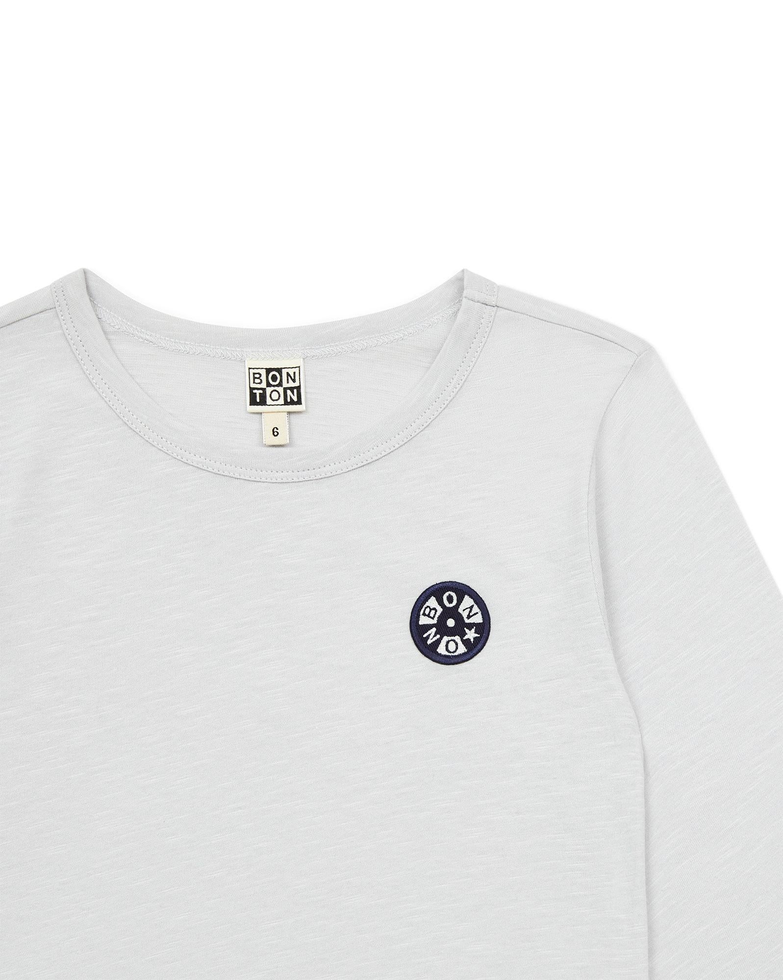 T-shirt Badge gris en 100% coton biologique