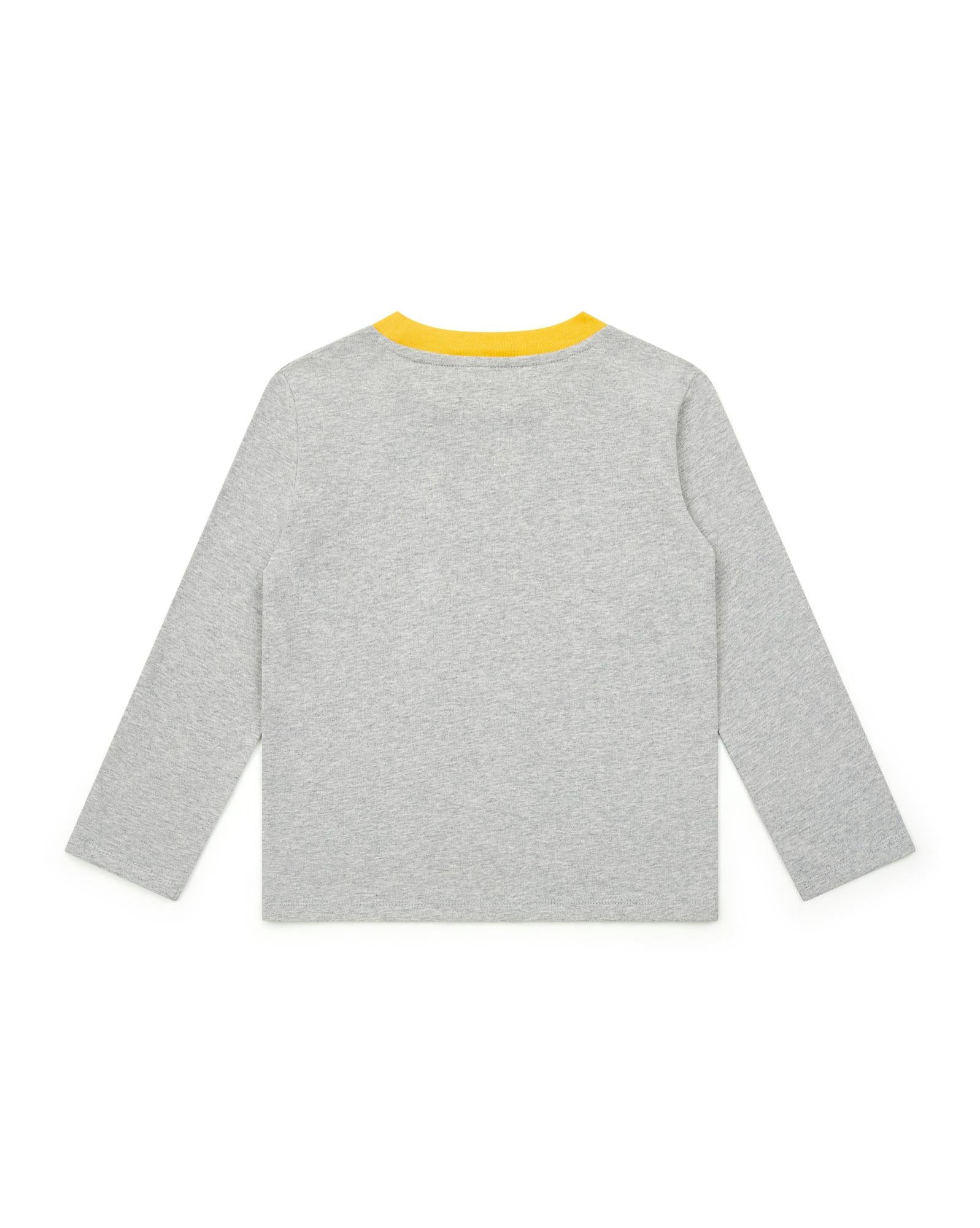 T-shirt Winter Pizza gris chine en coton biologique